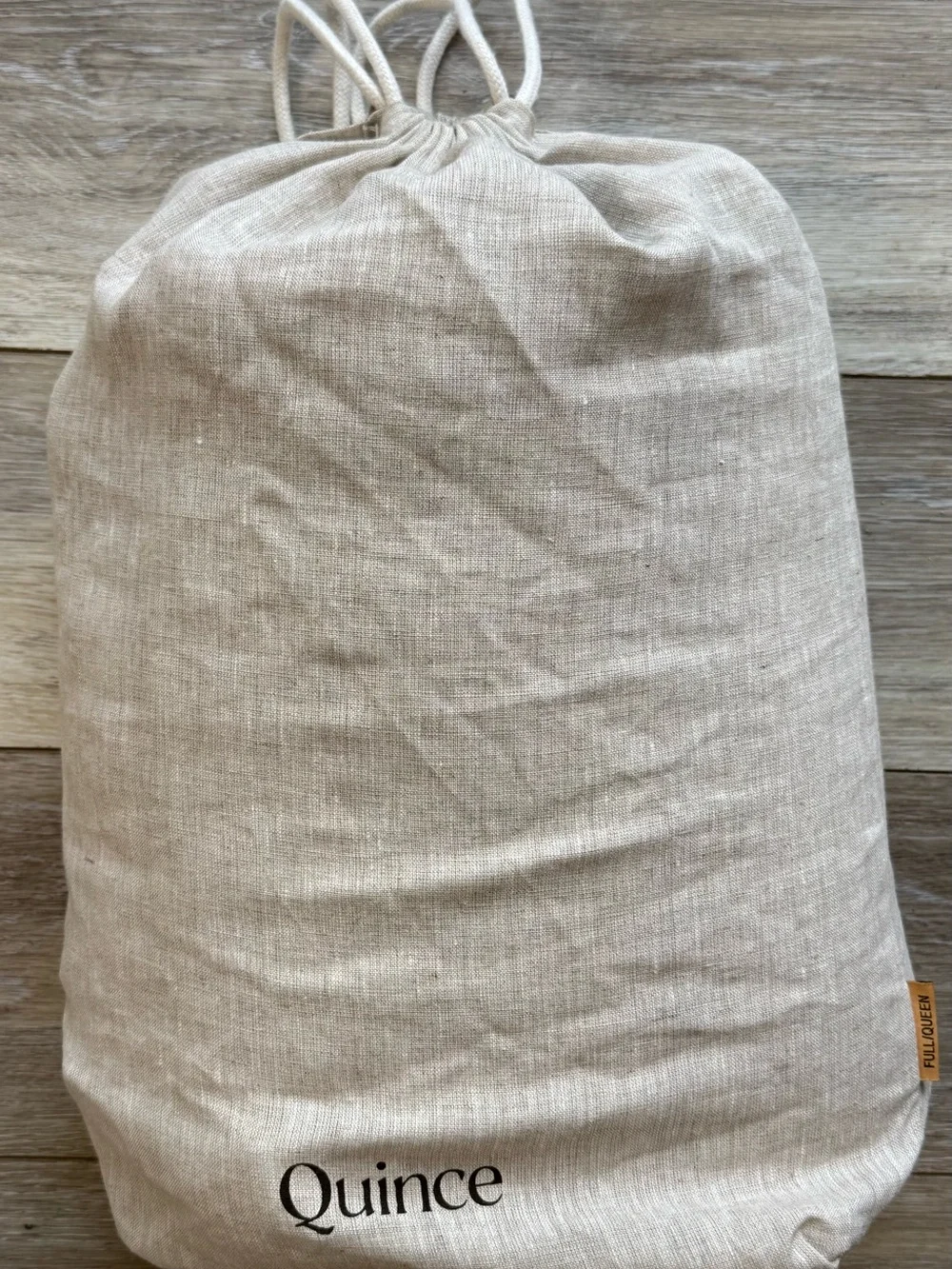 Quince European Linen Duvet Cover - Natural Chambray, Full/Queen